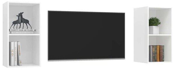 VidaXL Falra Szerelhető TV Szekrény Szett - 2 db - Fehér