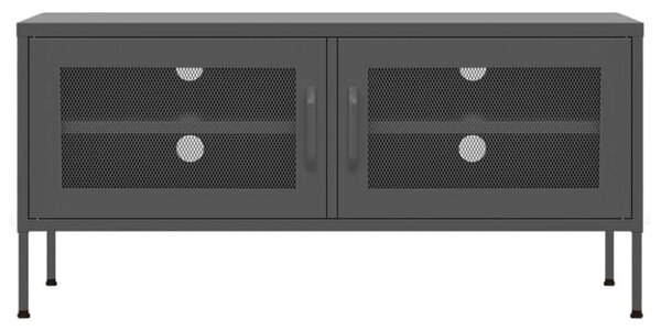 VIDAXL Acél TV Szekrény - Antracit Szürke - 105x35x50 cm