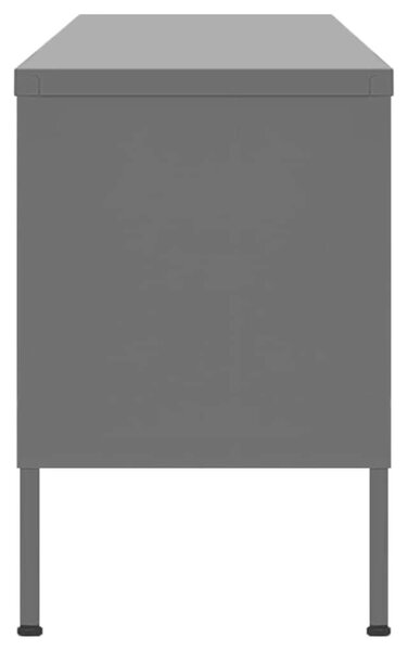 VIDAXL Acél TV Szekrény - Antracit Szürke - 105x35x50 cm