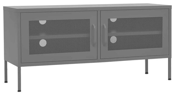 VIDAXL Acél TV Szekrény - Antracit Szürke - 105x35x50 cm