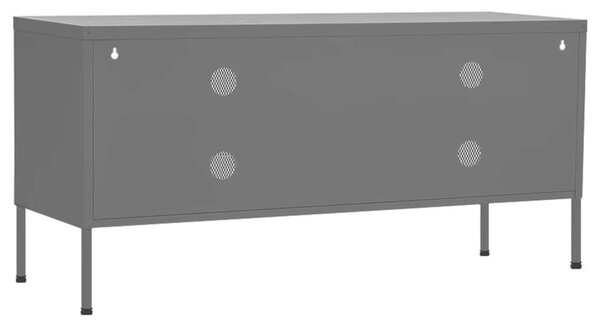 VIDAXL Acél TV Szekrény - Antracit Szürke - 105x35x50 cm