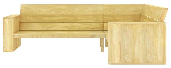 Vidék - Sarokpad - Impregnált Fenyőfa - 239cm