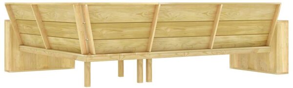 Vidék - Sarokpad - Impregnált Fenyőfa - 239cm