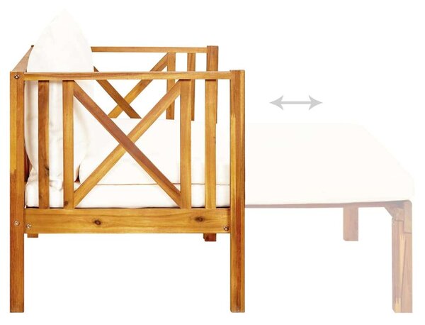 Akácfa Kerti Pad - 2 Személyes - 122 cm
