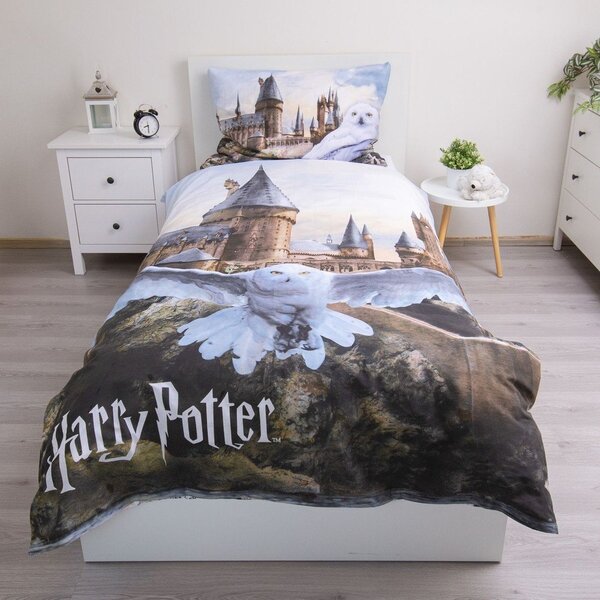 Egyszemélyes pamut gyerek ágyneműhuzat 140x200 cm Harry Potter "Hedwig" – Jerry Fabrics