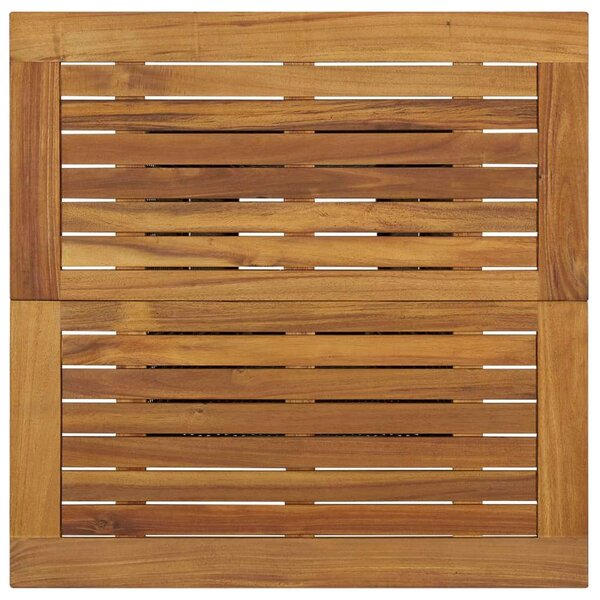 Fekete polyrattan és tömör akácfa bárasztal 80 x 80 x 110 cm