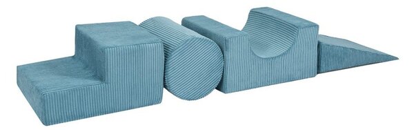 Türkiz kordbársony habszivacs játszótér 45x170x30 cm Montessori – Meowbaby