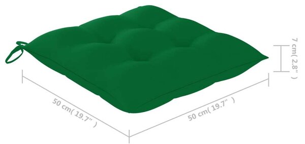 Akácfa Kerti Étkezőszék - 3 db - Zöld Párna