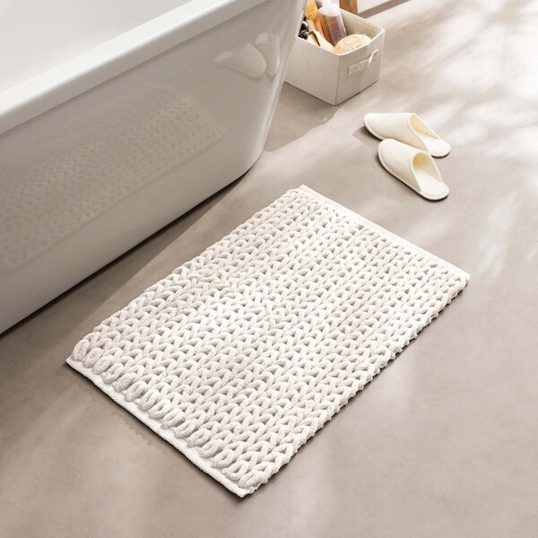 Krémszínű fürdőszobai kilépő 50x80 cm Ariel – douceur d'intérieur