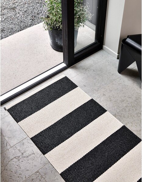 Fekete-fehér kültéri-beltéri szőnyeg 140x180 cm Bob Black Vanilla – Pappelina
