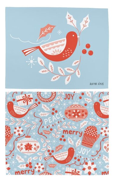 Winter 2 db pamut tányéralátét karácsonyi mintával, 45 x 35 cm - Butter Kings