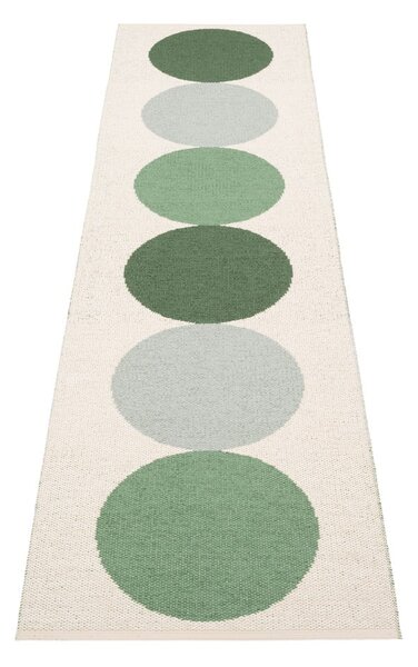 Zöld-krémszínű kültéri-beltéri futószőnyeg 70x280 cm Otto Herb – Pappelina