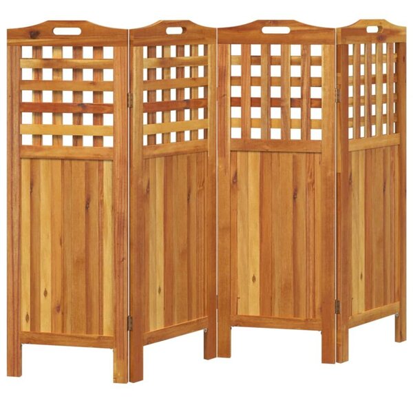 VIDAXL - Akácfa Szobafal Elválasztó - 4 Panel - 162x115 cm