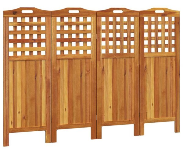 VIDAXL - Akácfa Szobafal Elválasztó - 4 Panel - 162x115 cm