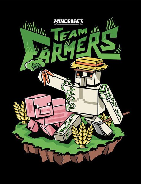 Keretezett poszter Minecraft - Team Farmers