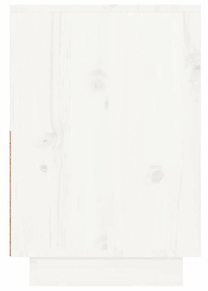 VIDAXL - Fehér Tömör Fenyőfa Éjjeliszekrény - 2 db - 60x34x51 cm