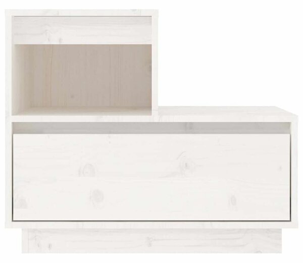 VIDAXL - Fehér Tömör Fenyőfa Éjjeliszekrény - 2 db - 60x34x51 cm