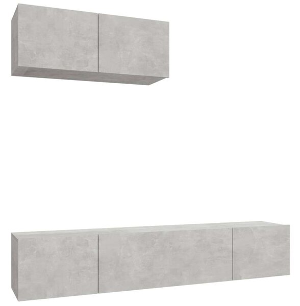 Falra Szerelhető TV Szekrény Szett - Betonszürke - 160cm