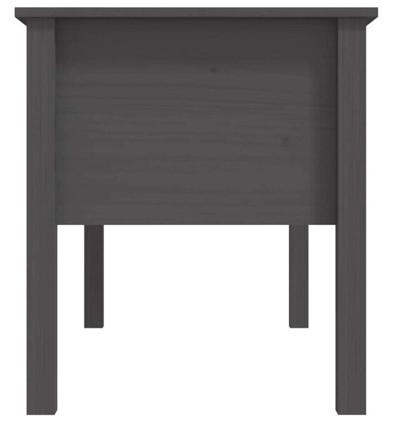 Fenyőfa Dohányzóasztal - 3 Fiókos - Szürke - 102x49x55 cm