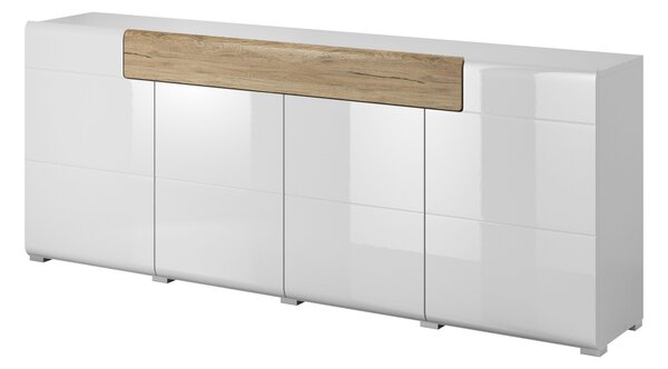 Komód Tamie Tamie Typ 25 (fényes fehér + sanremo tölgy)