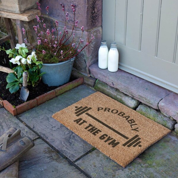 Kókuszrost lábtörlő 40x60 cm Probably At The Gym – Artsy Doormats