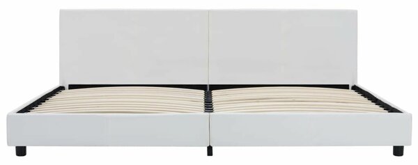 VidaXL fehér műbőr ágykeret 180 x 200 cm