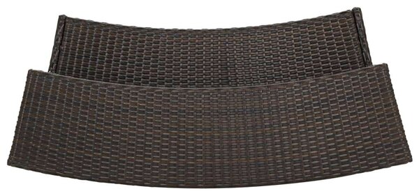 Polyrattan Bárasztal - Barna - 120x55x110 cm