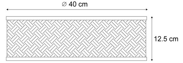Keleti bambusz mennyezeti lámpa natúr 40 cm - Tremmo