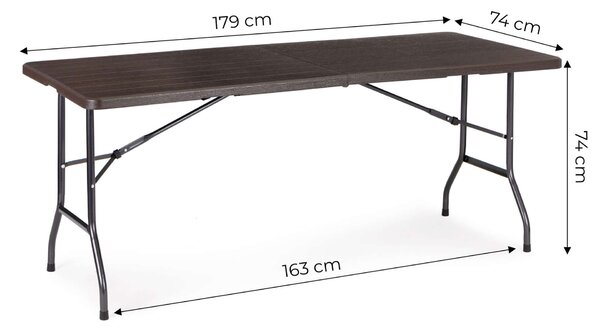 Összecsukható kerti bankett vendéglátó asztal 180cm