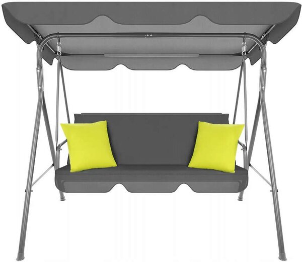 Funfit Garden Relax 3 személyes kerti Hintaágy - szürke-sárga