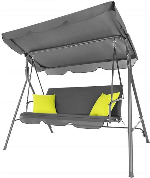 Funfit Garden Relax 3 személyes kerti Hintaágy - szürke-sárga