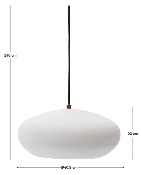 Fehér függőlámpa fém búrával ø 40 cm Inda – Kave Home