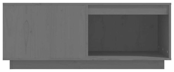 VIDAXL - Tömör Fenyőfa Dohányzóasztal - Szürke - 100x101x40,5cm