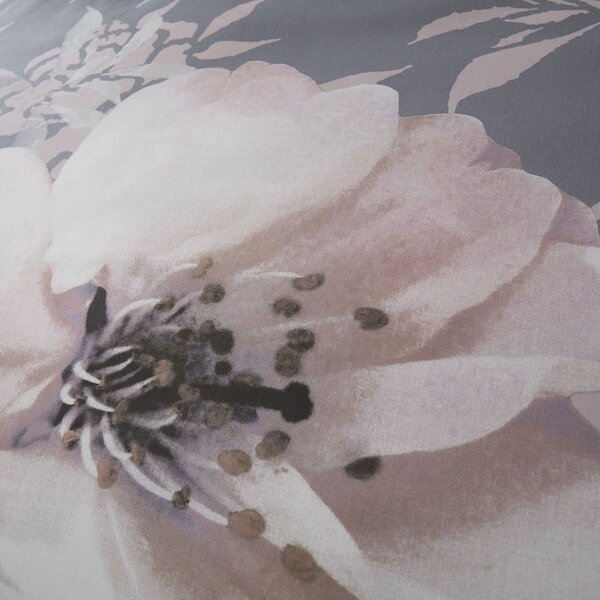 Dramatic Floral szürke ágyneműhuzat, 200 x 200 cm - Catherine Lansfield