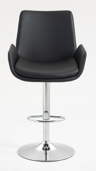 HR240W Fekete Modern Műbőr Szék Krómozott lábbal