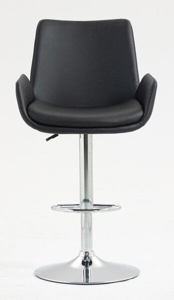 HR240W Fekete Modern Műbőr Szék Krómozott lábbal