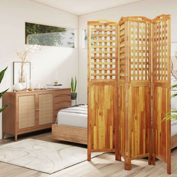 VidaXL Akácfa Paraván - 3 Paneles - 162x180 cm