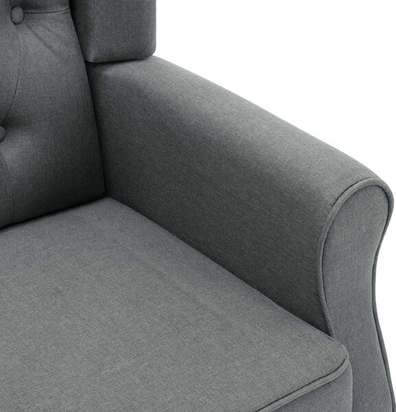 VidaXL világosszürke szövet masszázsfotel lábzsámollyal