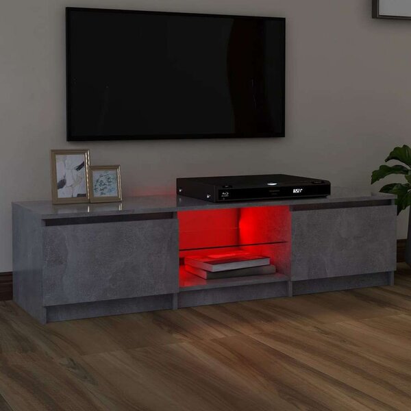 Modern TV-szekrény - Betonszürke - 140 cm