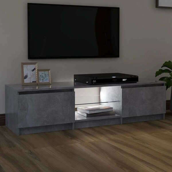 Modern TV-szekrény - Betonszürke - 140 cm