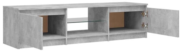 Modern TV-szekrény - Betonszürke - 140 cm