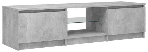 Modern TV-szekrény - Betonszürke - 140 cm