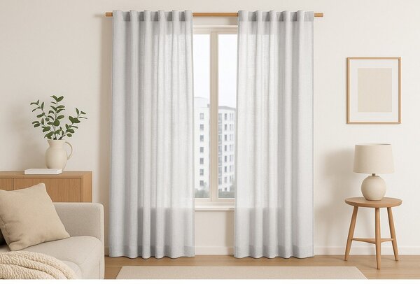 Fehér függöny 140x270 cm Valeta – Restilo