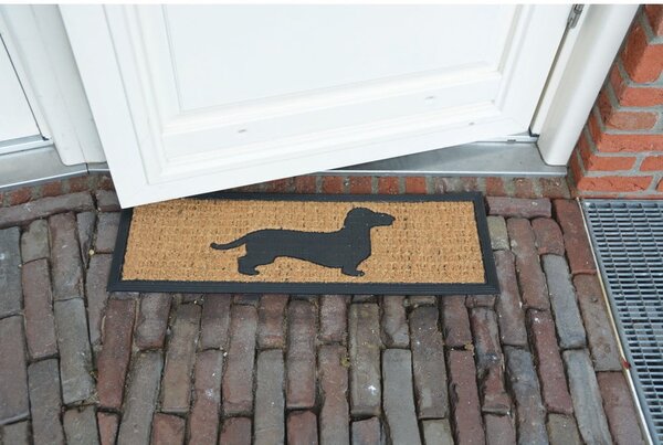 Kutya kókuszrost lábtörlő, 25 x 75 cm - Esschert Design