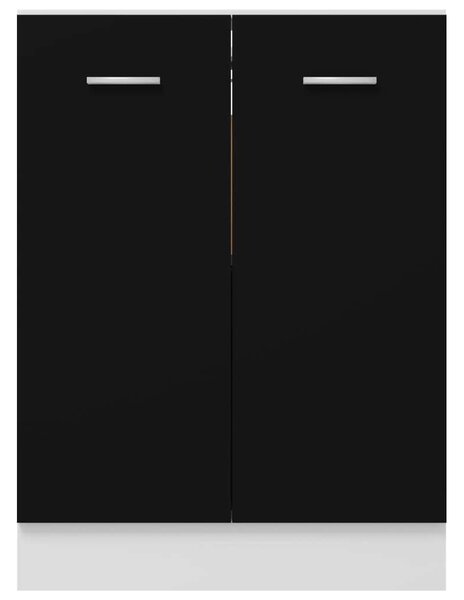 Fekete forgácslap alsószekrény 60 x 46 x 81,5 cm