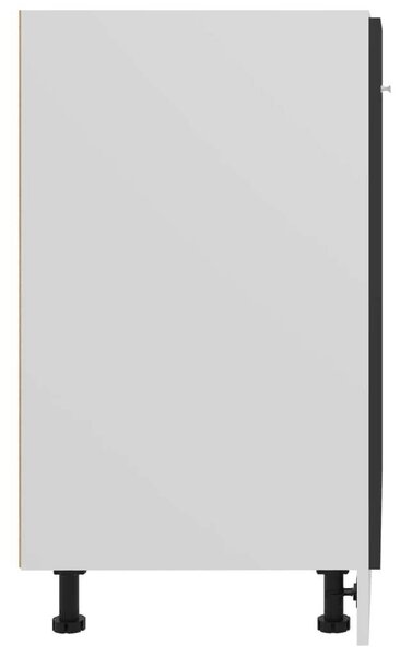 Fekete forgácslap alsószekrény 60 x 46 x 81,5 cm