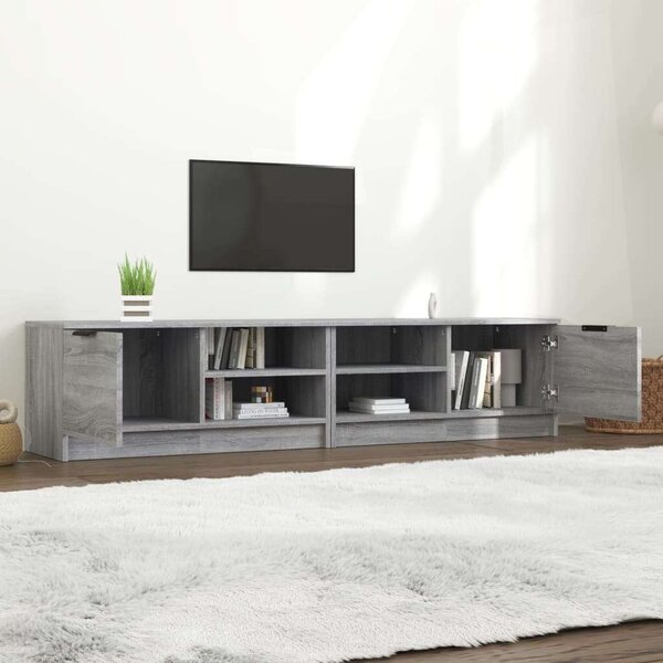 2 db Sonoma Szürke Fa TV-szekrény - 80x35x36,5 cm