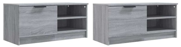 2 db Sonoma Szürke Fa TV-szekrény - 80x35x36,5 cm