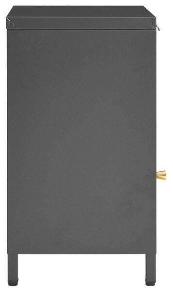 VAS-ÜVEG Éjjeliszekrény szett - 2 db - Antracit Szürke - 40x30x54,5 cm