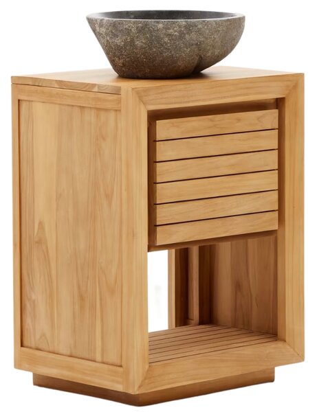 Teak mosdószekrény Kave Home Kenta II. 60 x 45 cm